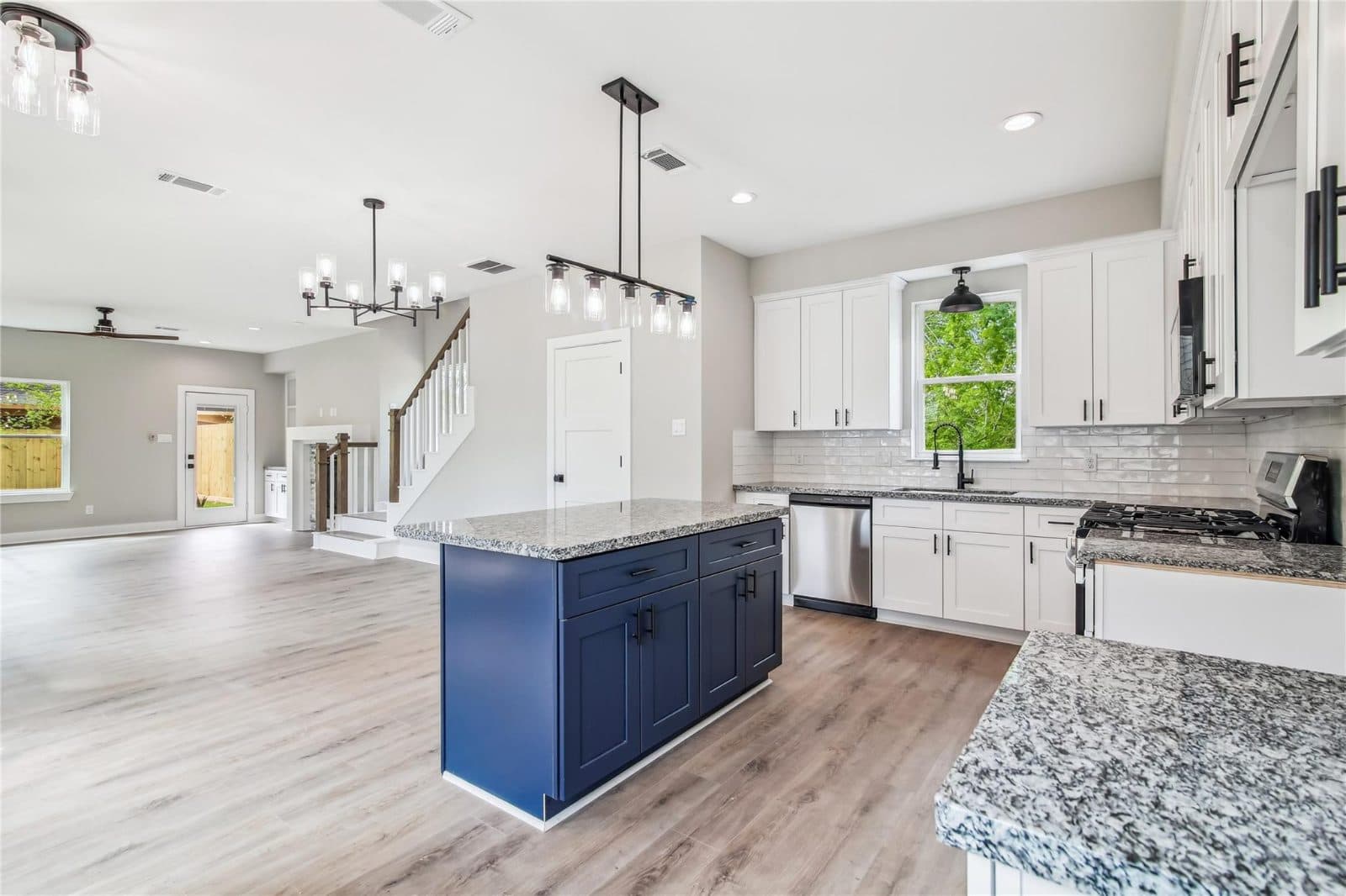 Acres Homes New Build — Great room & stair, Acres Homes — Houston, TX